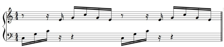 arpeggio due mani pianoforte