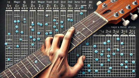 Triadi sulle corde acute della chitarra